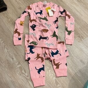 Hanna Andersson Pink Animal Print Kids Pajama Set